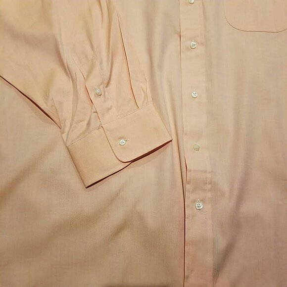 NEW Gitman Bros Mens Long Sleeve Button Down Shirt 22/35 Big & Tall Peach Oxford - Picture 3 of 6